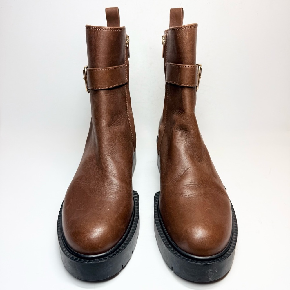 Coach Brown Leather Ankle Boots Women’s Size 9 - Picture 2 of 10